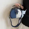 Bolsa Pequena de Personalidade Color-blocking Feminina 2026 Nova Patchwork Moda Versátil Bolsa de Ombro Único Bolsa Transversal para o Dia a Dia