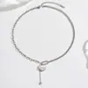 Nuevo Collar de Acero de Titanio de Doble Capa de Nicho con Colgante de Corazón de Perla, Gargantilla de Diseño Versátil y Elegante