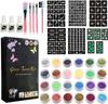 Nuevo Traje de Tatuaje de Polvo Brillante de Dibujos Animados Tatuaje Pequeño Semi-permanente Plantilla de Color Maquillaje de Polvo Brillante para Escenario Venta Caliente Transfronteriza