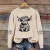 Suéter de comercio exterior de Amazon love estampado de vaca suelto europeo y americano talla grande suéter de felpa comercio exterior transfronterizo en stock