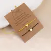 Joias de aço titânio aço inoxidável cruzadas amor dourado corda vermelha tecida à mão ajustável joias para amantes namoradas atacado