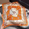 Cachecol quadrado de seda estilo europeu e americano 70cm vintage estampado com castanha de caju arte faixa de cabelo terno com lenço decorativo