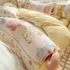Juego de cuatro piezas estampado de algodón 100% clase A, juego de tres piezas de algodón 100% puro para dormitorio estudiantil, ropa de cama de algodón de fibra larga de Xinjiang, Nantong