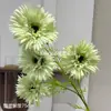 4 Cabezas de Hibisco Crisantemo Cepillado Francis Flor Artificial Material Boda Flor de Seda Crisantemo Margarita Gerbera Girasol