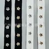 Cinta de algodón con perforaciones huecas en forma de estrella, perforaciones de ojal y patrones florales, cinturón de cuero de pentagrama, accesorios de ropa DIY, tira de ribete