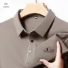 Camiseta de Manga Larga para Hombre, Top con Cuello de Venta Caliente Transfronteriza de Primavera y Otoño, Polo Versátil de Estilo Casual de Negocios para Hombre