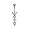 Gabe Moda Transfronteriza Europea y Americana Chica Estilo Trendy Estrella Lazo Anillo para Ombligo Joyería de Piercing