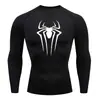 Teum Export Camiseta de Manga Corta de Compresión de Secado Rápido con Estampado de Araña para Hombre Y2K Capa Base para Correr Body para Entrenamiento de Fitness