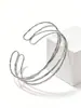 Pulseira Cruzada Europeia e Americana Transfronteiriça Oca Multicamadas com Barra Cruzada, Personalidade Exagerada, Estilo Hip-Hop Simples, Pulseira Aberta Ajustável Fabricante