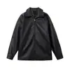 Jaqueta de Couro Masculina 2025 Primavera Nova Tendência Estilo Coreano Outono Couro PU Casual Jaqueta Baseball Jaqueta Motociclista Tendência