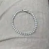 Pulseira de zircônia cúbica de alta qualidade, leve e requintada, com brilho deslumbrante, apresentando um design minimalista e delicados detalhes em diamante, perfeita para mulheres que apreciam elegância discreta.