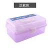 Caja de Herramientas de Arte Transparente 671 Portátil Engrosada Caja de Almacenamiento Gouache Caja de Pintura de Tres Capas Caja de Herramientas de Arte