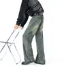 Jeans Retro Americanos Hombre 2025 Nuevo Estilo Hong Kong Marca de Moda Rectos Sueltos Pierna Ancha Pantalones Casuales Versátiles de Moda