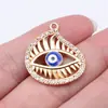 25x 27mm 3.5g Dourado KC DIY Vintage Liga de Zinco Acessórios de Joias Pingente Olho Grego