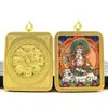 Caja Dorada Thangka de Xizang Caja Dorada Thangka de Xizang Colgante Buda Guardián Ocho Budas Nacimiento Budas Estilo Étnico Colgante Thangka Portátil Venta al por Mayor