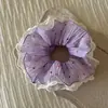 Goma para el pelo de encaje de lunares dulces estilo coreano para mujer, Cinchador de cintura de alta gama, Pequeño accesorio para el pelo scrunchie