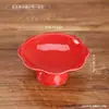Nuevo Plato de Cerámica Estilo Chino con Patas Altas para Té y Bocadillos Plato de Frutas Pétalo Plato de Ofrenda para Sala de Té Bandeja para Bocadillos y Pasteles Adorno de Esterilla de Té para el Hogar