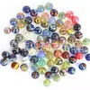 20 Unidades 16mm coloridas transparentes redondas flor de vidro contas 1.6cm Vermelho Amarelo Azul verde flor externa aquário decorativo bolinhas pétalas