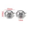 Cuentas perforadas de acero inoxidable cuentas espaciadoras de agujero grande chapadas en oro de 18 quilates cuentas para collar con colgante joyería DIY pulsera al por mayor