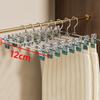 Colgadores de Calcetines de Doble Extremo para Uso Doméstico, Perchas de Acero Inoxidable sin Costuras para Pantalones, Pinzas Multifuncionales para Ropa de Niños, Jeans y Faldas Cortas