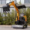 Excavadora de 1.5 toneladas exportada a Australia para paisajismo, construcción residencial y uso personal, excavadora compacta de orugas