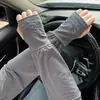 Mangas de Seda Helada con Protección Solar para Hombres, Talla Grande, Resistentes a las Manchas, Protección Solar para Pesca, Corte Holgado, Mangas de Hielo con Protección UV