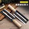 Yangjiang Venta al por Mayor Acero al Carbono Alto Cuchillo para Caña de Azúcar Grande Afilado Cuchillo para Piña Pelador Engrosado Mango de Madera Cuchillo para Pelar Caña de Azúcar