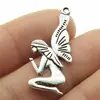 34x15mm 1.8g Plata Antigua Retro Accesorio Colgante de Mariposa Ángel para DIY