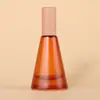 Botella de Vidrio Cónica Nueva 15ml Degradado Marrón Mate Botella de Aceite Esencial Botella de Esencia para el Cuidado de la Piel Venta al por Mayor