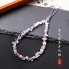 Nueva Cadena de Teléfono Móvil de Cristal Estilo Chino para Mujeres, Colgante de Muñeca de Amatista Natural Exquisito, Cordón para Funda de Teléfono Móvil de Cadena de Cuentas para Hombres