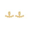 Pendientes de plata S925 con forma de abanico de aguja del mismo estilo Prince Wen, uno con dos correas, emocionantes pendientes con diseño de nicho