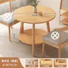 Mesa redonda pequeña color madera maciza mesa de comedor hogar apartamento pequeño mesa simple para comer catering comercial balcón conjunto de mesa y silla de negociación