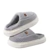 Bienvenida a los Nuevos Hogar de Otoño e Invierno Zapatillas de Algodón para Hombre Talla Extra Grande Antideslizantes Engrosadas Calientes Zapatillas de Algodón con Suela Gruesa