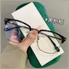 Armazón para gafas de miopía de media montura ultraligero TR90 2023 nuevo armazón para gafas de miopía con grado ajustable lente plana anti-luz azul