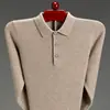 Moletom 2025 novo de fio fiado com núcleo, com toque amigável à pele, suéter de malha, pulôver, camisa polo, camiseta