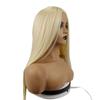 Tiktok Hot Selling Europeu e Americano Peruca Feminino Luz Dourada Médio-comprimento Liso Cabelo Peruca de Fibra Química Headgear para Cabelo no Exterior
