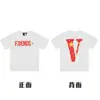 [Transfronterizo 220g] Marca Trendy Americana Vlone Jerry Big V Camiseta Casual Calle Alta Calle Street Pareja Manga Corta Vtg