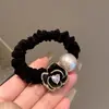 Nueva Camelia Perla Círculo Intestinal Pequeño Exquisita Cuerda de Diamantes Destellantes Amorosa Cuerda para Cabello Cola de Caballo de Chica Dulce Elegante