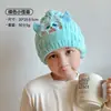 Gorro de ducha de felpa de coral para niños con diseño de dibujos animados y orejas de conejo, gorro para secar el pelo al por mayor, toalla para secar el pelo de mujer para adultos, entrega en una sola pieza
