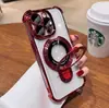 Funda para Teléfono Móvil Apple 18Promax con Soporte Magnético de Airbag en las Cuatro Esquinas, Funda Transparente Anticaídas para iPhone 17/16