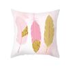 Shopee pêssego pele estampada fronha rosa ins estilo flores e plantas folhas sala de estar casa capa almofada fronha