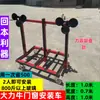 Novo modelo de carrinho para portas e janelas de vidro com rodas planas universais de quatro rodas, dobrável para transporte em canteiro de obras, rodas grandes, carrinho portátil e silencioso