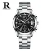Rui Zhi Yuan De Wu Nuevo Reloj Impermeable de Seis Pines de Gama Alta para Hombre Negocios Cronometraje Multiusos de Acero Inoxidable para Hombre
