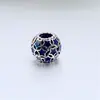 Cuentas de plata de ley S925 Panjia, charm personalizado, pintura al óleo, cielo estrellado, cuentas DIY, pulsera de hueso de serpiente con cuentas móviles, accesorios