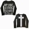 Novedades Europeas y Americanas Transfronterizas, Camisetas Redondas Estampadas con Letras, Tops Personalizados de Nicho Blanco Estilo Y2K para Mujer al por Mayor
