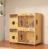 Villa para Gatos Jaula para Gatos Hogar para Mascotas Alojamiento Cría Madera Maciza Cama para Gatos Armario para Gatos Casa de Lujo para Gatos Vitrina Temperatura Constante Tres Niveles