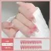 Ropa Infantil Armadura Año Nuevo 2024 Primavera y Verano Manicura de Alta Gama Cuadrado Corto Ojo de Gato Terminadas Mediana Larga Blanca 24 Piezas