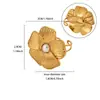 Anel Elegante de Flor de Pérola para Mulheres, Estilo Francês, Aço Inoxidável Banhado a Ouro 18K, Joia Vintage, Novo Produto Transfronteiriço