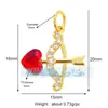 N28 Accesorios para Joyería DIY Collar con Microincrustaciones Hueso de la Fortuna Labios Rojos Ángel Flecha de Cupido Colgante Pequeño