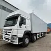 Exportar Caminhões Usados Howo Dianteiros Quatro Traseiros Oito 8X4 Caminhões de Contêineres 371 Cavalos de Potência Caminhões Grandes para Transporte Expresso